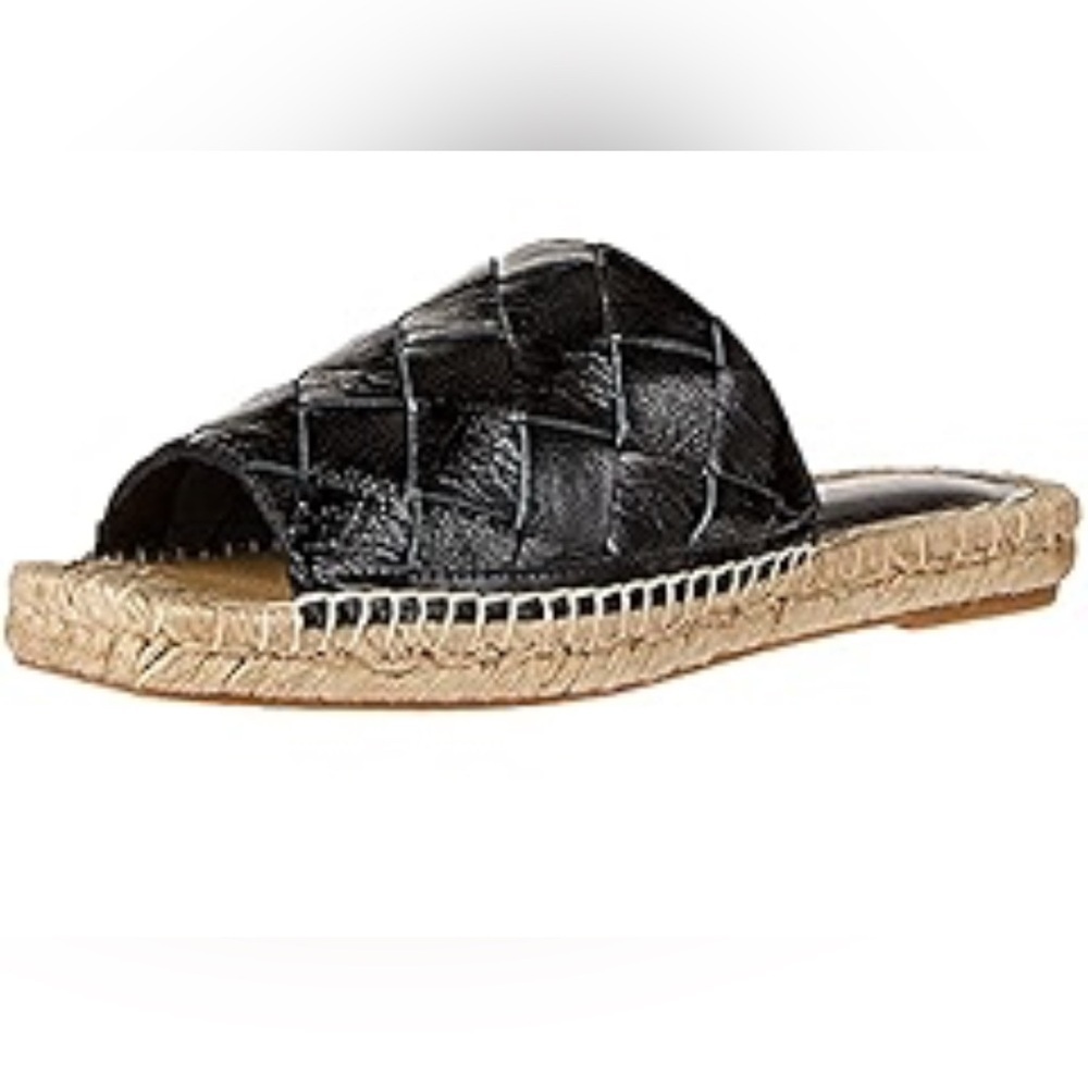 Donald J. Pliner Black Espadrille Slides 6.5